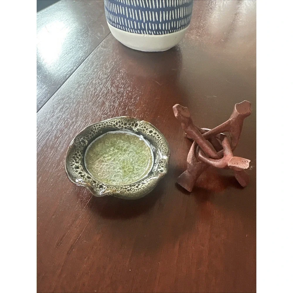 Cobra Carved Wood‎ Tripod Stands Set 2 Shell Smudge Bowl Crystal Ball 4